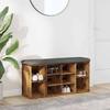 VidaXL Shoe Bench Old Wood 102x32x50 Cm Engineered Wood, Bench, Storage Bench, Hallway Seat 857625