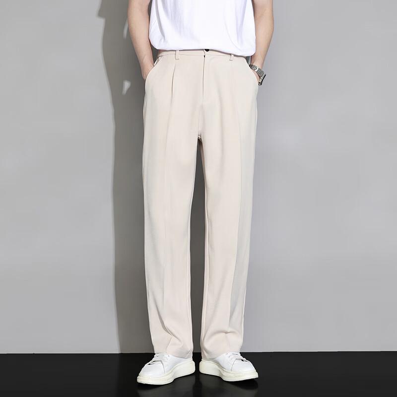 Men's Loose Fit Straight Leg Casual Trousers