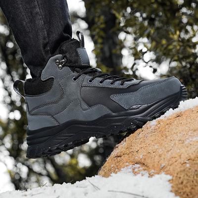 Winter Herrenstiefel 2024 Wanderschuhe für Männer Warme Plüsch Schneestiefel Outdoor Sport Cross Country Herren Sneakers