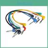 6pcs Guitar Set Colorful Of Patch Cables Angled For Guitar Effect Pedals