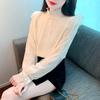 Autumn Fashion New 2024 Long Sleeve Stand Collar Casual Mesh Lace Blouse Shirt Women Tops Blouses Shirts J495