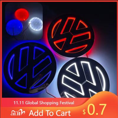 Voor VW 11cm 5D LED Voor Volkswagen VW logo verlichting, logo verlichting voor grille, geschikt voor CC/Golf/Passat/Jetta/Polo/Magotan kofferbak