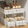 Stable Frame Pull Out Storage Rack Iron Under Sink Organizer Sliding Cabinet Basket  for Kitchen