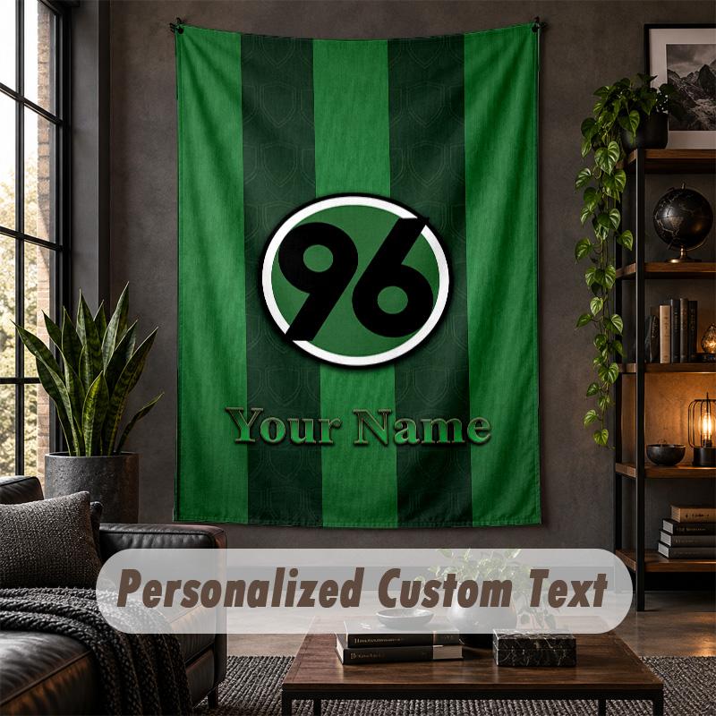 Personalized Wall Tapestry,Hannover 96 Custom Text, Soft Fabric Wall Art For Indoor Decoration