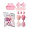 Set of 14 Multifunctional Cosmetic Puffs Foundation Sponge Foundation Sponge - Cosmetic Sponge/Concealer Sponge Filling Powder Puff, 7 Large Cushions