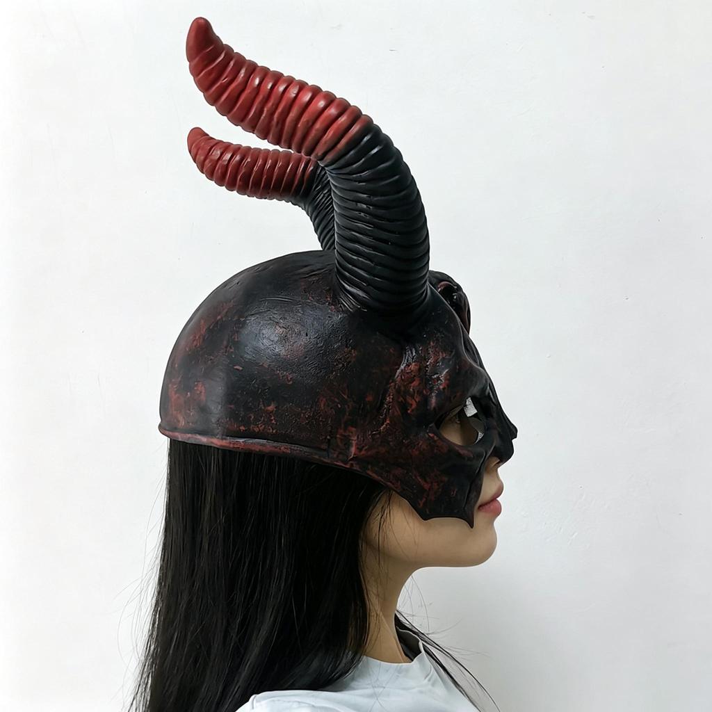 Halloween scary bull head latex mask