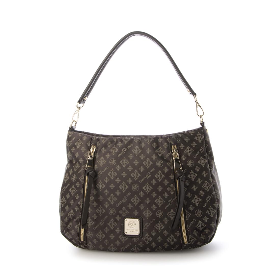 

jacquard shoulder bag [Christian Olivier] Water-repellent 2-way multi-functional 38-7702 (chocolate) шоколадний