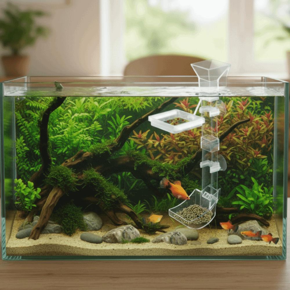 Transparent Shrimp Feeding Device Acrylic Aquarium Feeder Tube  for Shrimp Fishes Snail