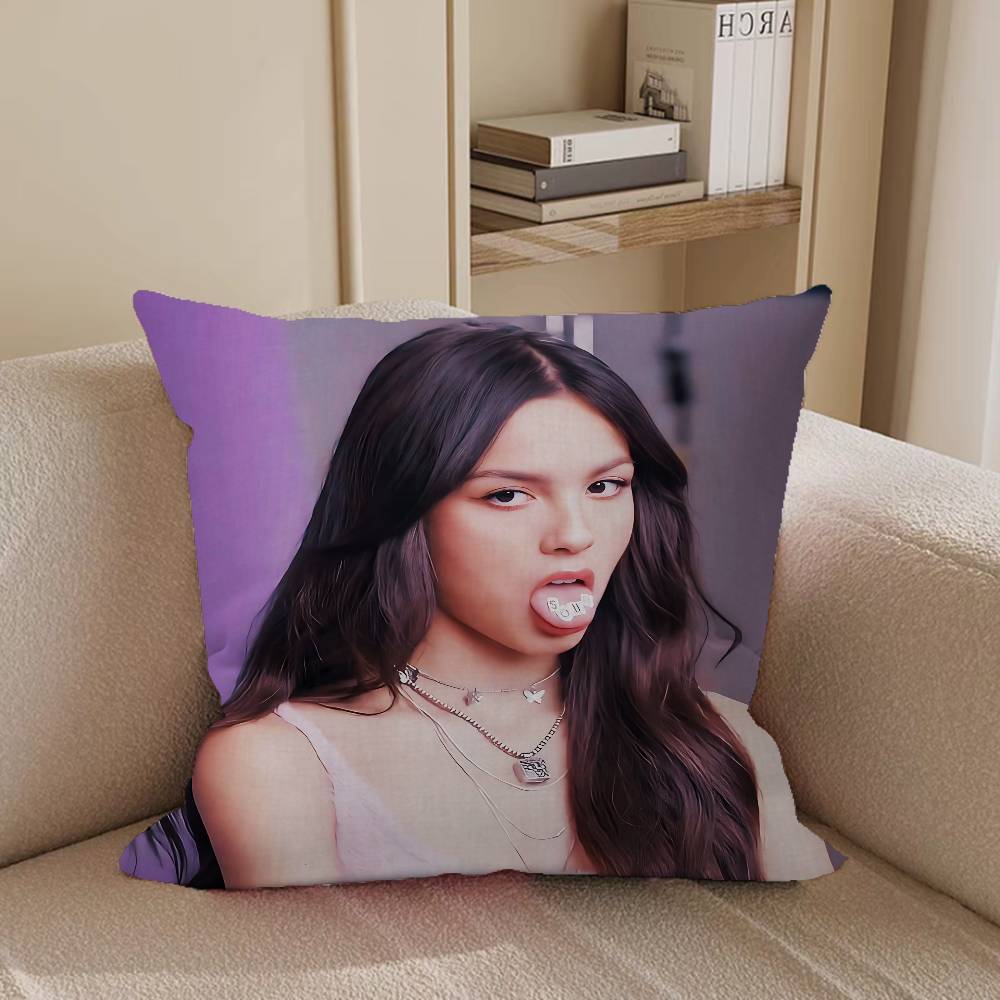 Singer O-Olivia Cool R-Rodrigo Anime Pillow Case Removable Washable Cushion Cover – All-Season Soft Linen