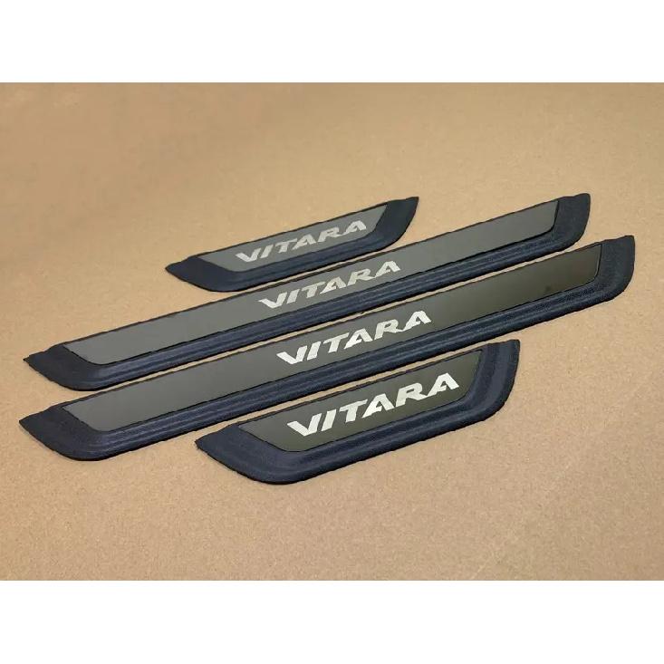 For Suzuki Vitara 2015 2016 2017 2018 - 2024 Door Sill Kick Scuff Plate Protector Trims Guard Pedal Cover Car Accessories