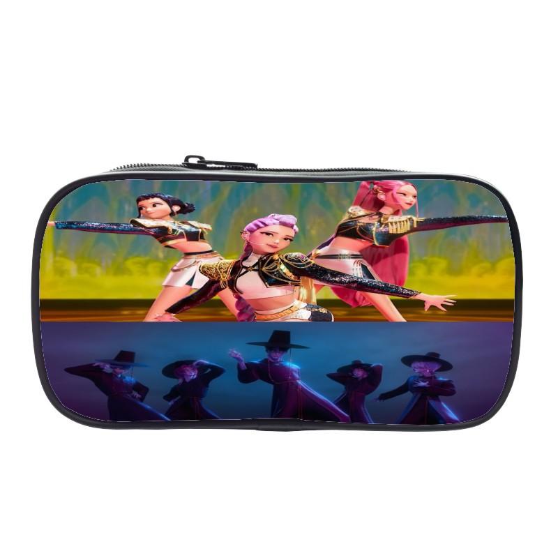 New Printed Witch Huntrix Kpop Student Pencil Bag Kpop Storage Stationery Bag Pencil Bag Men and Women