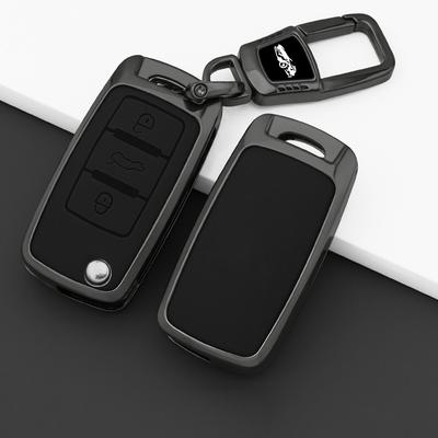 Zinc Alloy Leather Car Key Case For Vw Volkswagen Polo Golf Passat Tiguan Beetle Caddy T5 Up Eos Skoda Octavia Seat Leon Altea