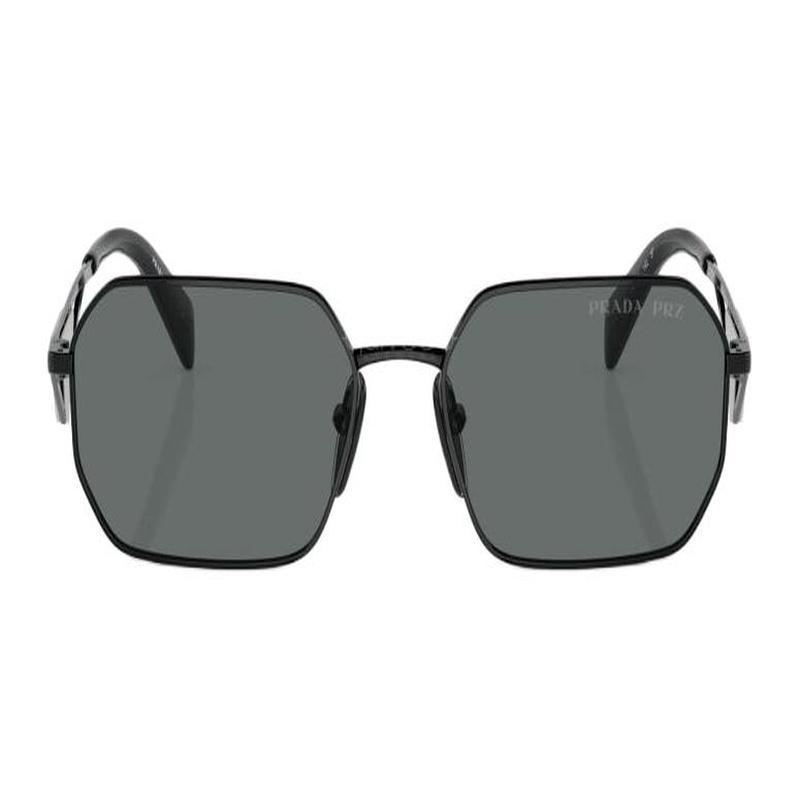 Prada Hollow Frame Metal Square Sunglasses Men's Black Black 58 Basic Outfit