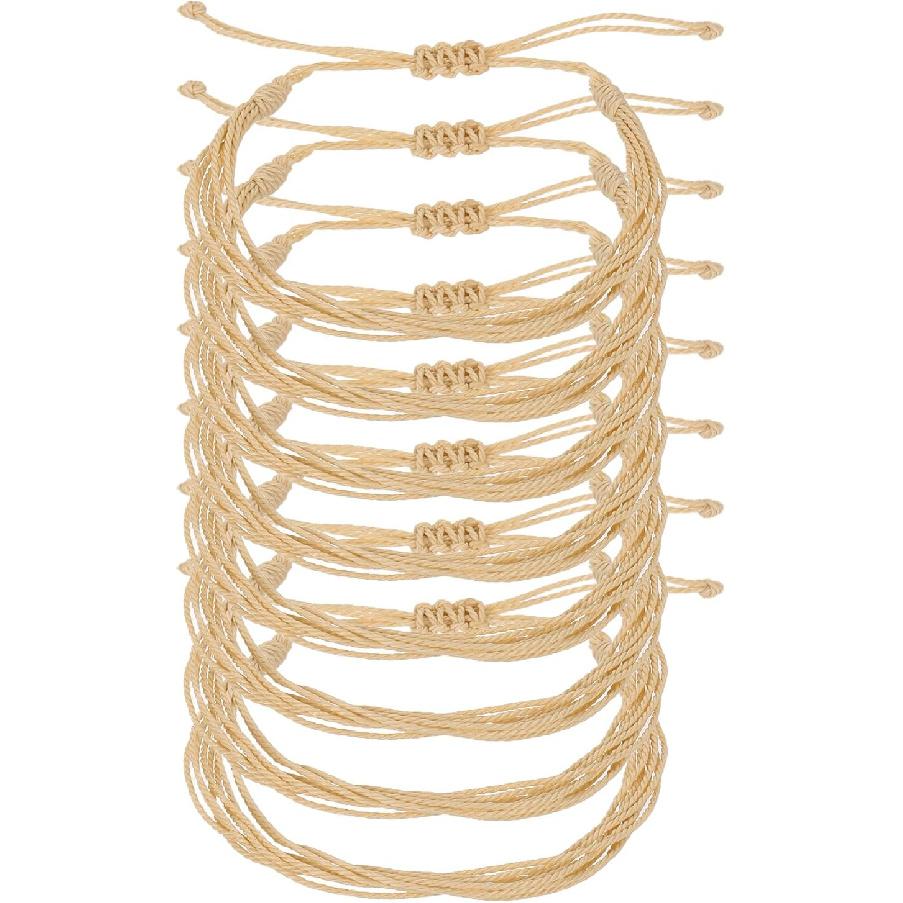 MECCANIXITY Braided Rope Bracelet Adjustable Woven String Bracelets