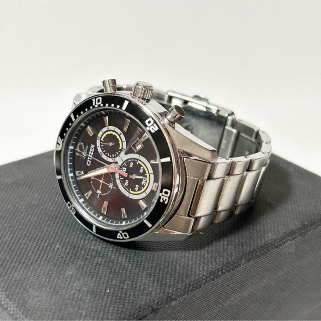 Used CITIZEN Citizen Collection Eco Drive H500-S061091 Solar Silver Black Dial Men's Watch
