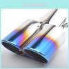 Premium Stainless Steel Car Rear Dual Exhaust Pipe Tail Muffler Tip With Blue Accents