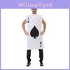 Body de Fête d'Halloween Piques Carreaux et Cœurs Cartes de Poker avec Mélange de Polyester Pour Artistes de Scène Pour Groupe d'Âge 18-24