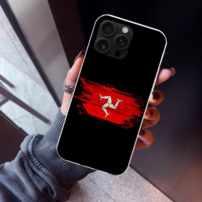 Isle of Man Coat of Arms Phone Case For iPhone 17 Air 16 15 Pro Max 14 Plus 13 Mini 12 11 Cover 7 8 SE Silicone Shell Print Fund