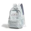 Schoolbag New Embroidered Backpack Female Students Large Capacity Simple Versatile School Bag Junior High School Student Backpack Lightweight