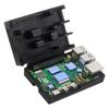 1 Set Easy To Install Aluminum Heatsink Case For Raspberry Pi 5 Aluminum Alloy Case Shell Box Diy Accessories