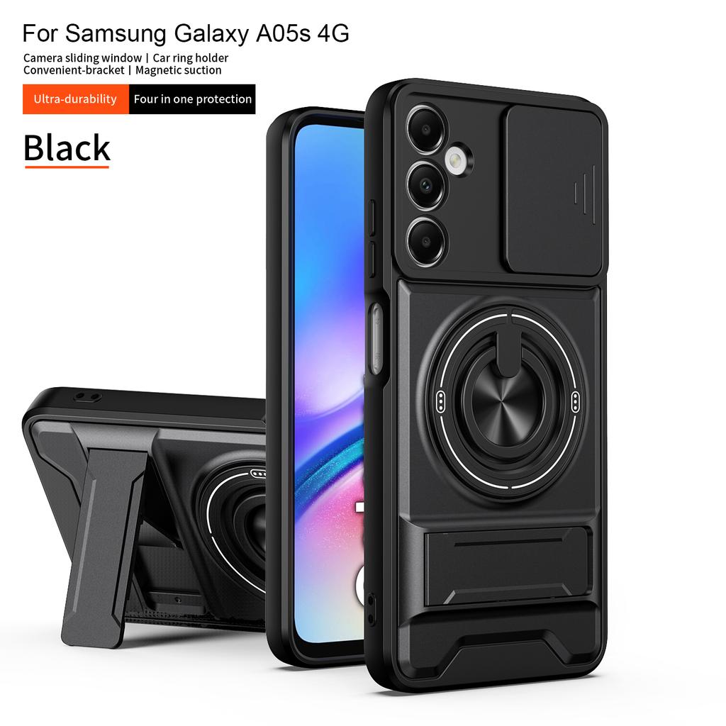 For Samsung Galaxy A05s Case Galaxy A05s Cover Phone Case Magsafe Magnetic Fold Holder Military Armor Camera Protection Cover