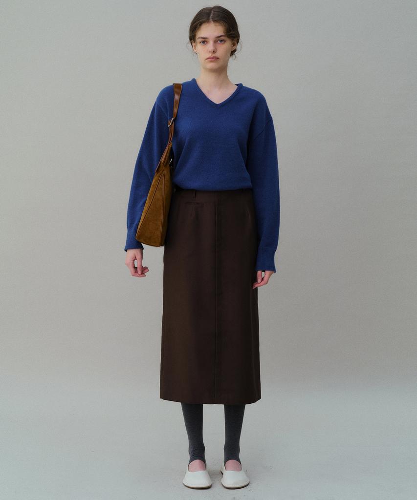Aubeuawo Lip Pencil Skirt (Brown)