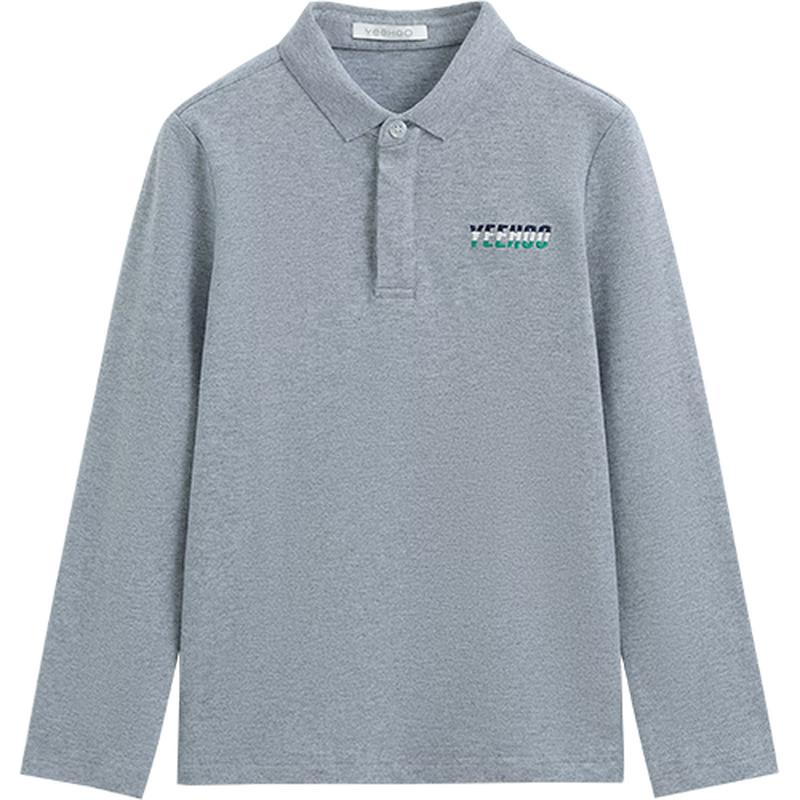 YEEHOO Boys  Anti-Bacterial Long-Sleeve Polo T-Shirt 130