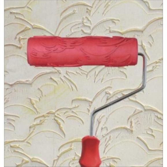 

7 Валик для узорной покраски DIY Декоративный резиновый валик Декоративный художественный валик Текстурный валик с пластиковой ручкой (Узор C7)