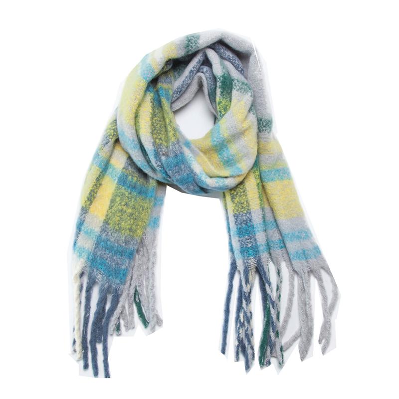 Imitation Cashmere Women Scarf Winter Lady Plaid Scarve Pashmina Thick Wrap Shawl Mujer Femme Foulard Bufanda Stoles Cachecol