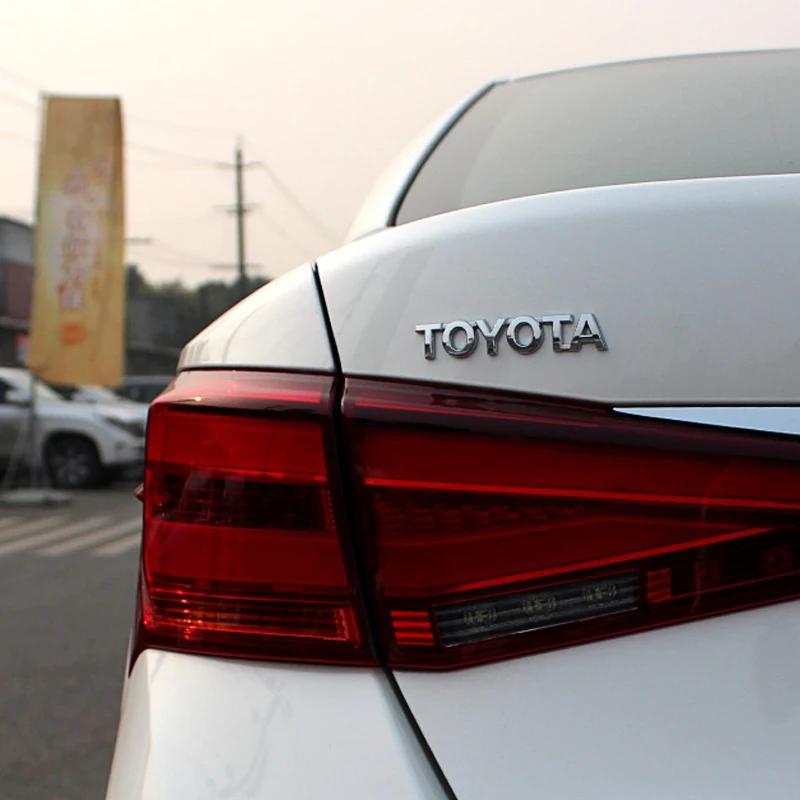 Metal Emblem Badge Car 3D Sticker Car Trunk Sticker For Toyota Corolla Yaris Chr Auris RAV4 Land Cruiser Camry Highlander Prado