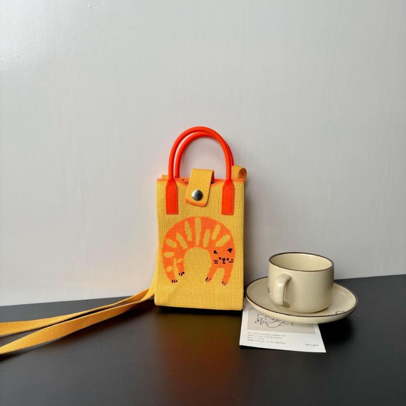 Premium Sense Ns Mobile Phone Bag New Cartoon Knitted Bag Dopamine Niche Versatile Messenger Shoulder Bag Handbag
