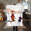 1Pc Calvin and Hobbes Print Flannel Blanket, High quality Comfortable for All Seasons, Home Decor, Warmth and Comfort, Perfect for Christmas Gifts