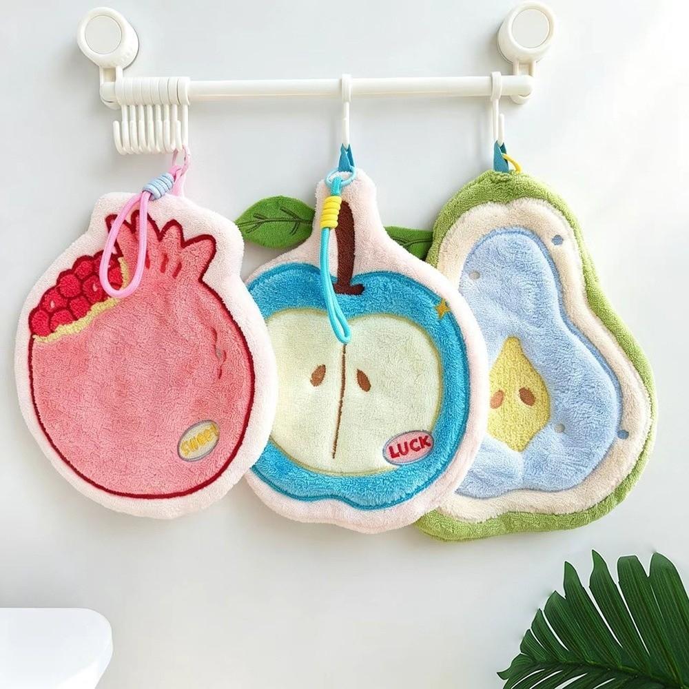 Quick-Dry Hand Towel Fruit Design Bathroom Towel New Kitchen Towel
