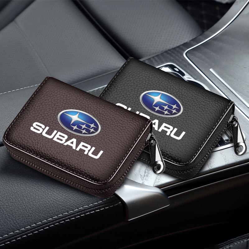 Portofel din Piele Naturală pentru Permis de Conducere Auto, Carte de Identitate, Card Bancar Pentru Subaru Forester Impreza Outback Legacy Tribecacar WRC XV