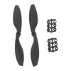 RC Aircraft Propellers Black Nylon Flexible Aerodynamic Design Easy Assembly RC Positive Negative Propellers