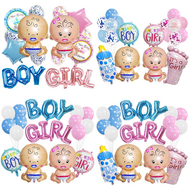Niebieski Zestaw Balonów Foliowych w Kształcie Butelki na Mleko na Baby Shower - Dekoracja na Uniwersalne Świętowanie