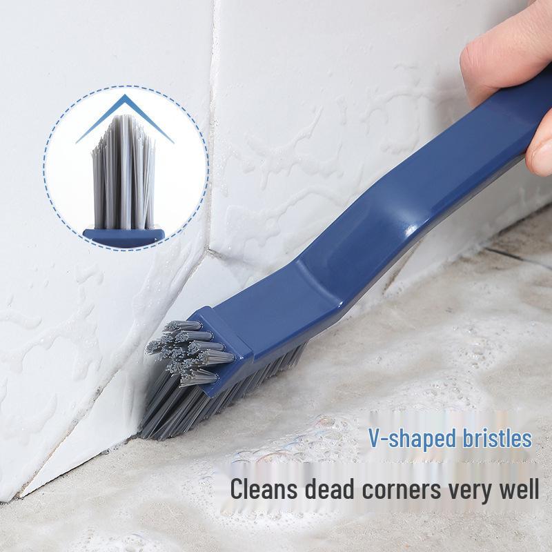 Multi-functional Cleaning Brush: Bathroom & Kitchen Three-in-One Tool for Gaps, Windows, and Hair Removal.