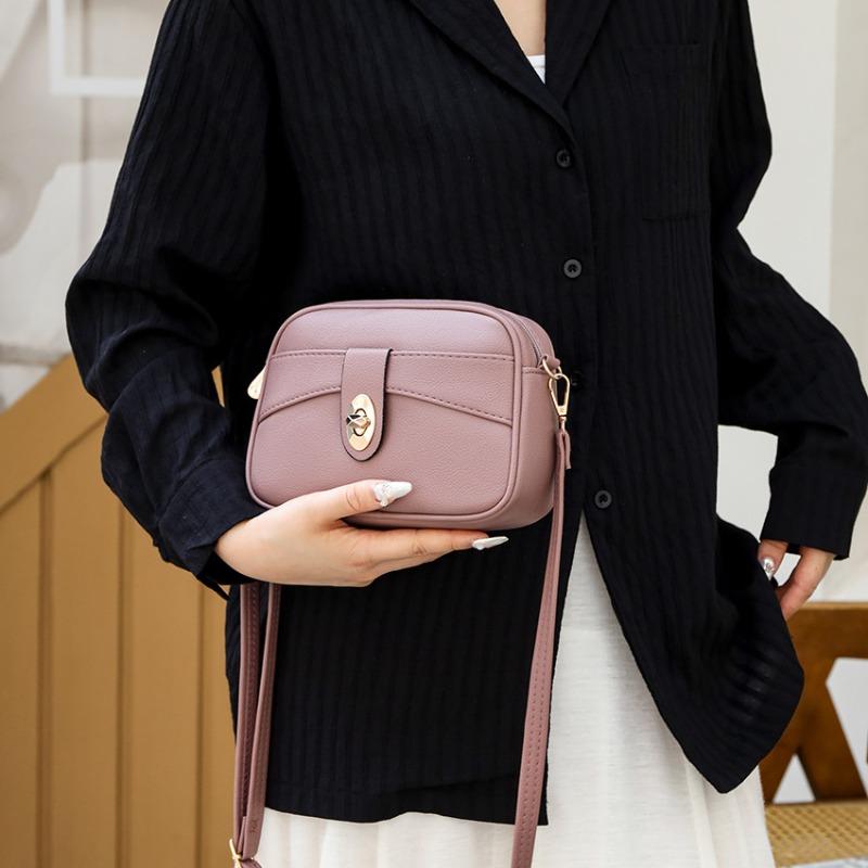 Small Square Bag Mother's Day New Multi-bagged Women's Oblique Span Bag, Shoulder Bag, Three-layer Mobile Phone Bag.