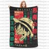 Luffy one piece Throw Blanket for Couch Fuzzy Soft Plush Blanket 50x60 Inches Multi-size Bedspread for All Seasons