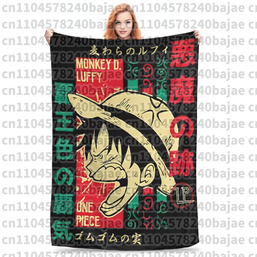 Luffy one piece Throw Blanket for Couch Fuzzy Soft Plush Blanket 50x60 Inches Multi-size Bedspread for All Seasons