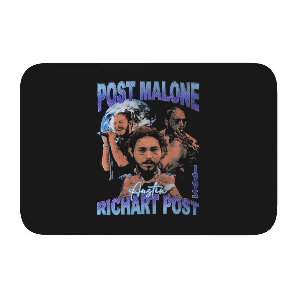 Custom Posts Malones American Popular Rapper Front Door Floor Entrance Mat Indoor Bath Kitchen Doormat Garage Carpet Rug