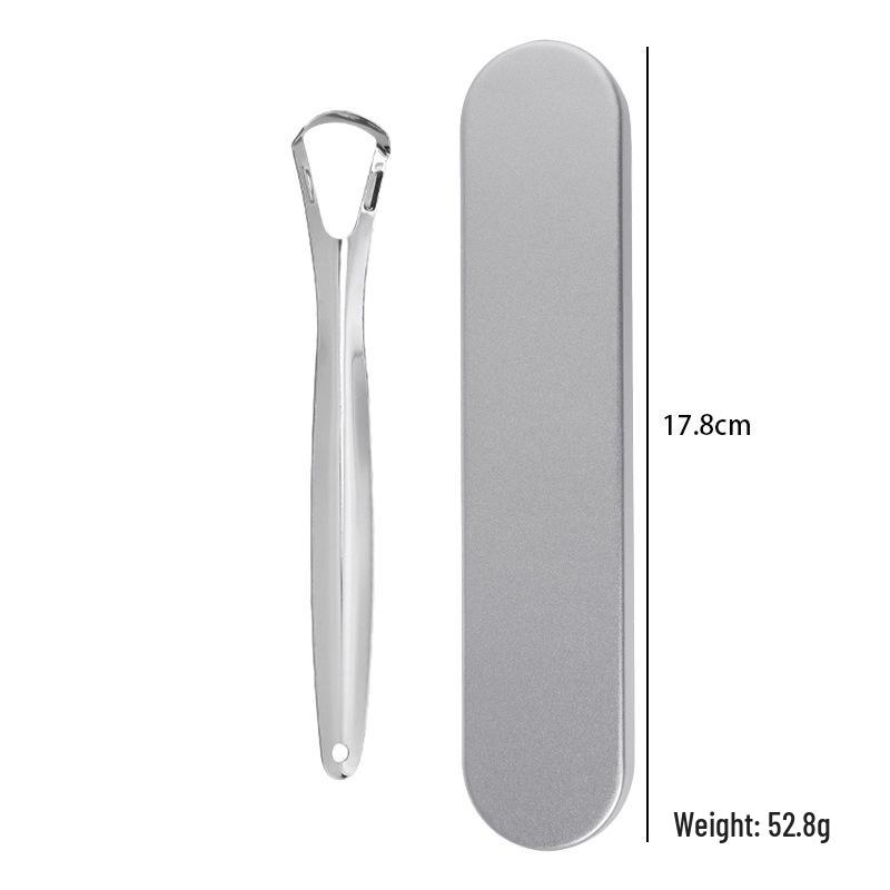 Stainless Steel Dental Tool Set: U-Shaped Tongue Scraper, Oral Mirror, and Tartar Remover