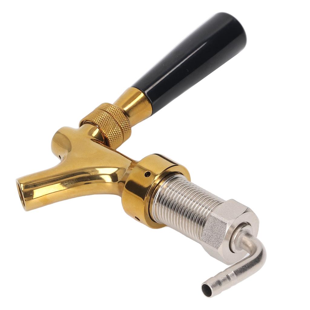 Wine Keg Tap for Kegerator Long Handle Beer Faucet Brass Stainless Steel Beer Bucket Tap