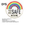 You Are Safe with Me-Anstecknadeln, Regenbogen-Emaille-Anstecknadeln mit inspirierendem Zitat, Farbblock-Brosche für Kleidung, Taschen, Rucksäcke, Jacken, Hüte