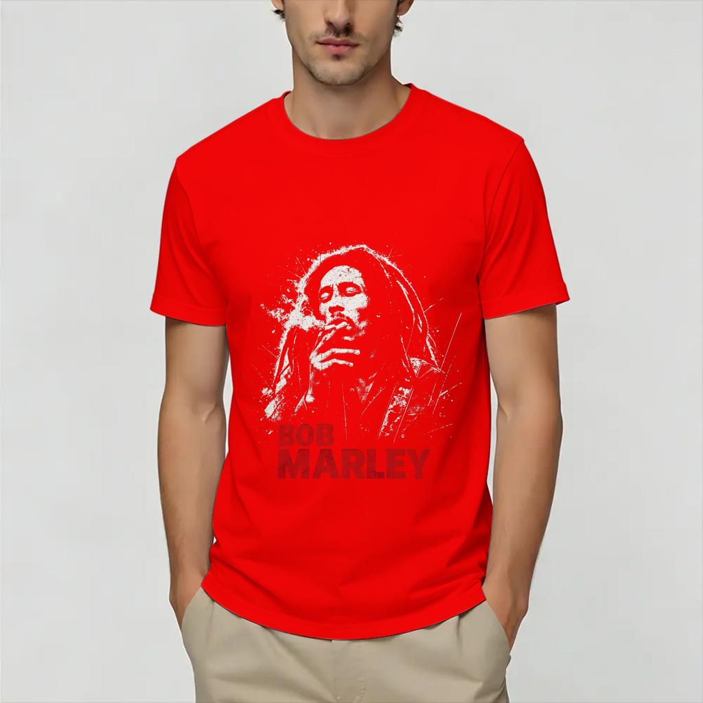 Unisexs Bob Marleys T Shirts Cotton Clothing Novelty Short Sleeve Crewneck Tee Shirt Big Size Tshirt