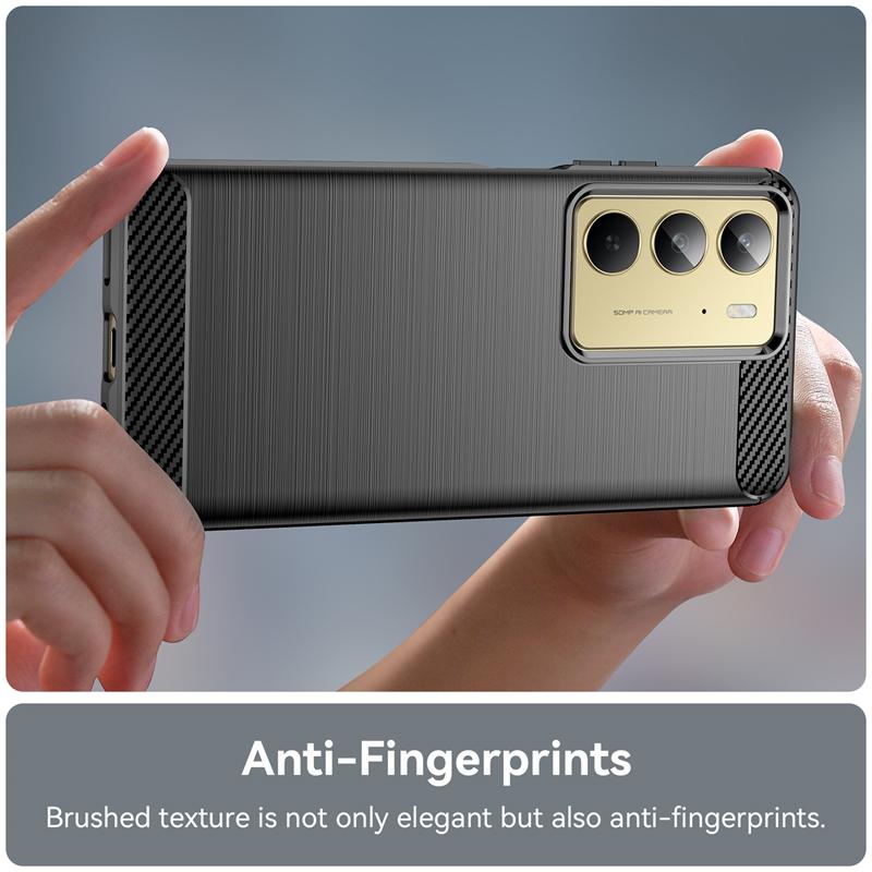 For Realme C75 Case Anti-knock Soft Silicone Carbon Fiber Full Edge Back Cover For Realme C75 Case For Realme C75 Case 6.72 Inch