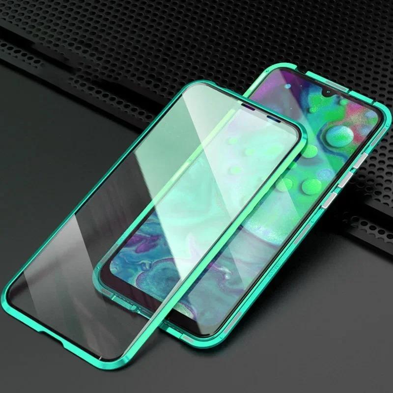 Plně ochranný kovový magnetický kryt pro Samsung A57/37/17/56/36/26/16/55/35/25 S26 ULtra s25 plus s24 Oboustranný skleněný kryt