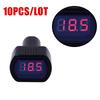 10pcs/lot Digital LED Car Truck System Battery Voltmeter Voltage Gauge Volt Meter 12V 24V Tester Professional Electrician Tools