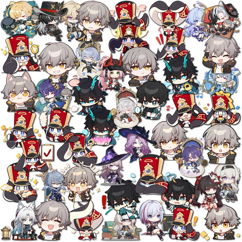50Pcs Honkai Impact 3rd Game Star Trail Waterproof Stickers, Honkai Impact Starry Sky Cute Decals, Phone Cases, Laptop Cases, DIY Laptop Collectibles