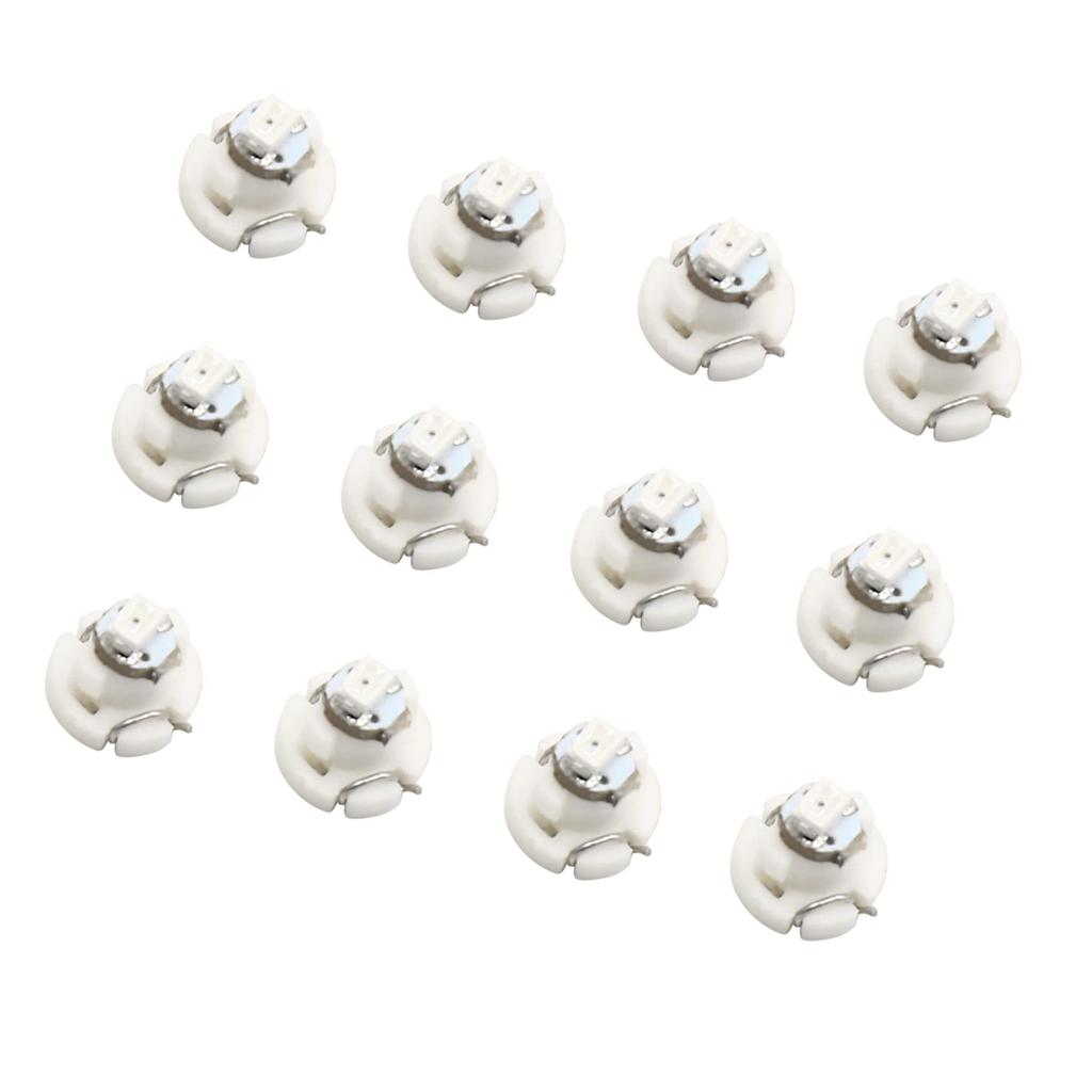 ACROPIX Interior Dashboard Panel Light Bulb T3 Red LED Car White 12 Pcs